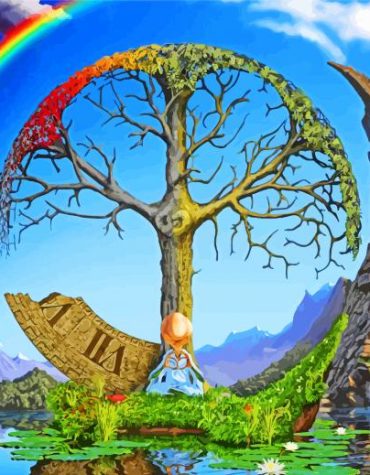 Rainbow Tree of Life Paint By Numbers