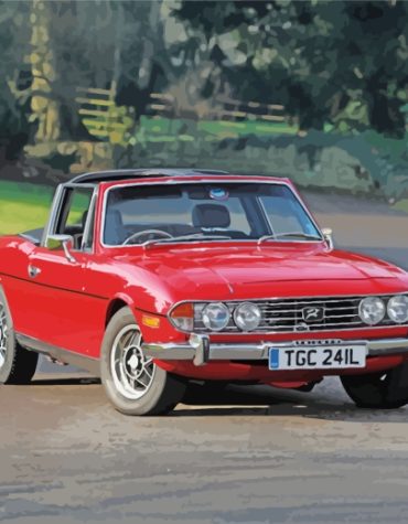 Red Triumph Stag Classic Paint By Numbers