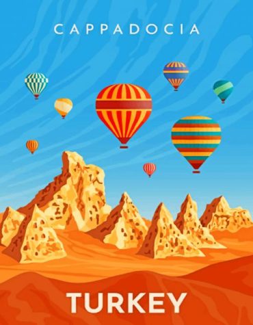 Colorful Turkey Hot Air Balloons Paint By Numbers
