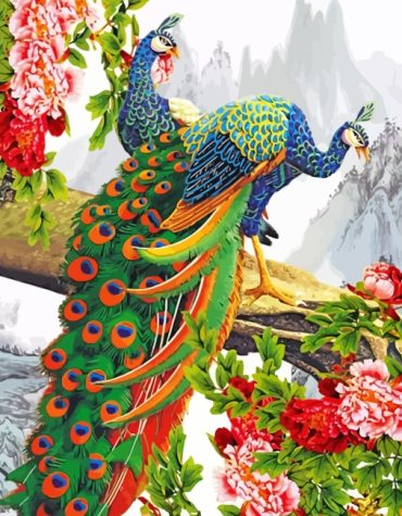 Indian Peafowl Beauty Paint By Numbers
