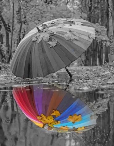 Colorful Umbrella Reflection Paint By Numbers