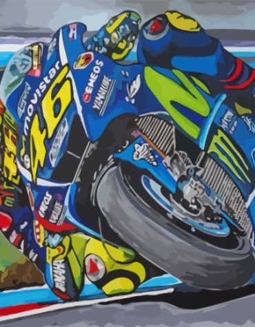 Valentino Rossi Motorcycle Racing Paint By Numbers