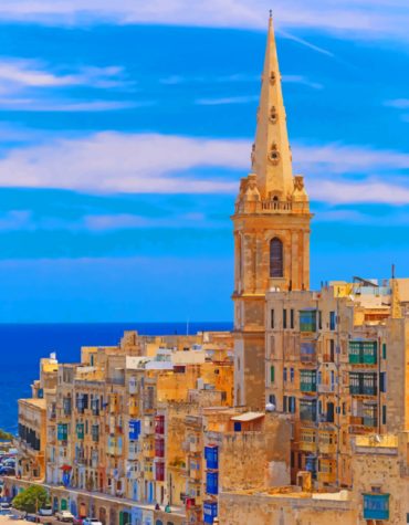 Valletta Streets in Malta Paint By Numbers