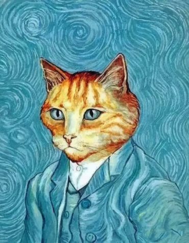 Van Gogh Inspired Cat Paint By Numbers