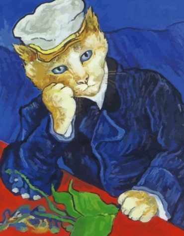 Van Gogh-Inspired Cat Paint By Numbers