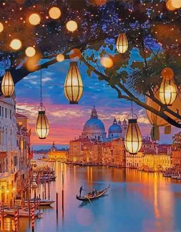 Venice Night Canals Paint By Numbers