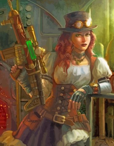 Victorian Steampunk Woman Paint By Numbers