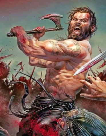 Viking Warrior Paint By Numbers