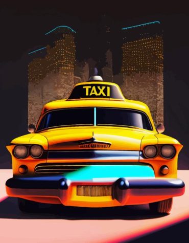 Yellow Vintage NYC Taxi Paint By Numbers
