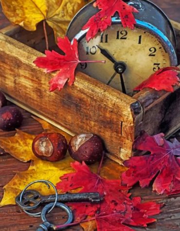Vintage Maple Clock Paint By Numbers