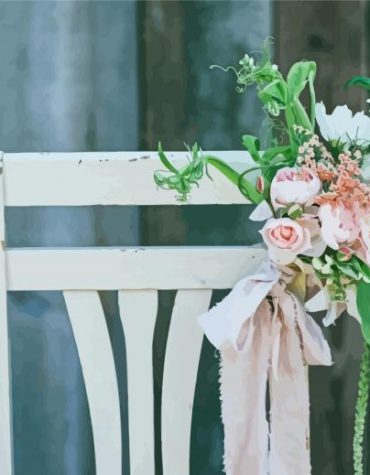 Floral Chair Arrangement Paint By Numbers