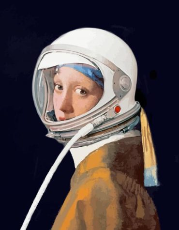 Vintage Woman Helmet Paint By Numbers