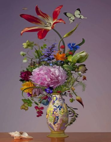 Vintage Flowers Vase Paint By Numbers