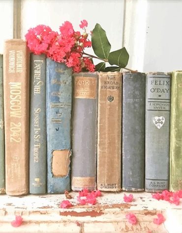 Vintage Floral Books Paint By Numbers