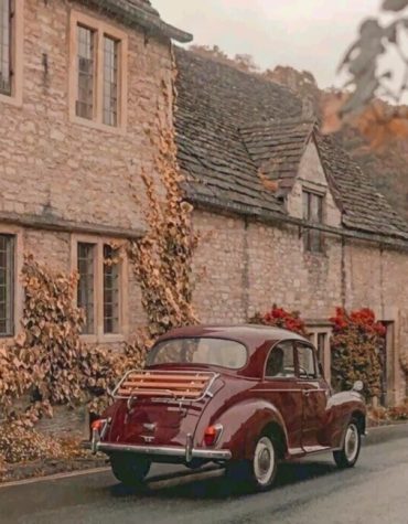 Red Vintage Car Paint By Numbers