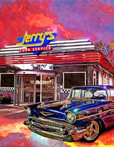 Chevy Bel Air Vintage Car Paint By Numbers