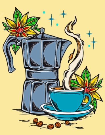 Vintage Coffee Cups Paint By Numbers