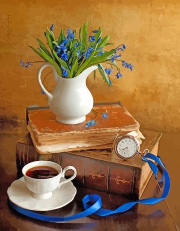 Vintage Coffee Cups Collection Paint By Numbers