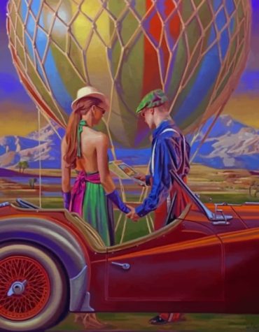 Vintage Romance Hot Air Balloon Paint By Numbers