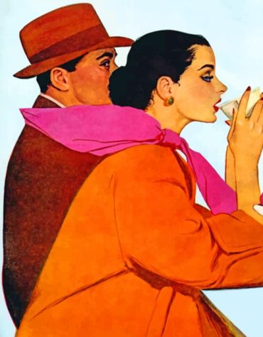 Vintage Coffee Couple Paint By Numbers