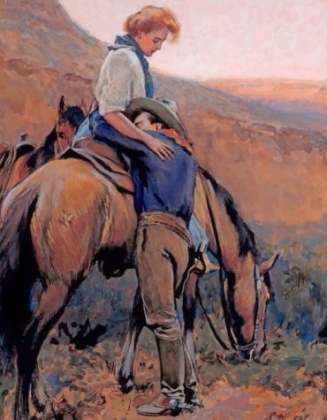 Vintage Cow Girl Lover Paint By Numbers