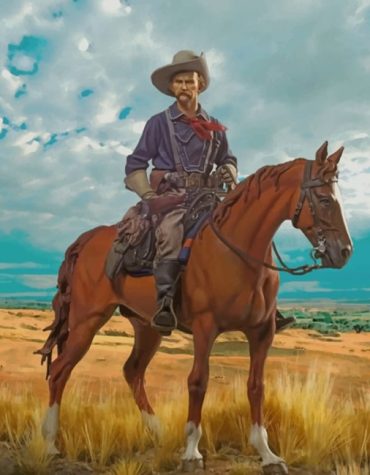 Vintage Cowboy Scene Paint By Numbers