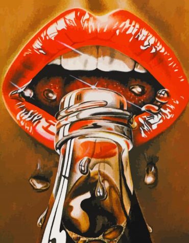 Red Women Lips Paint By Numbers