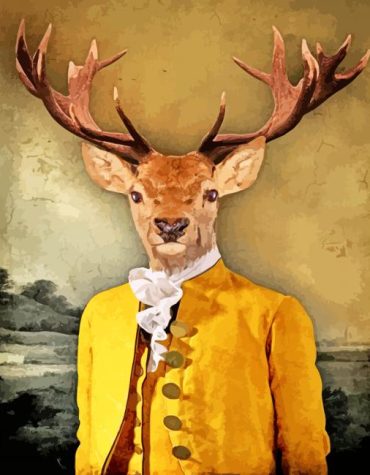 Vintage Mr Deer Painting Kit Paint By Numbers