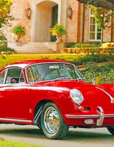 Vintage Red Car Aesthetic Paint By Numbers