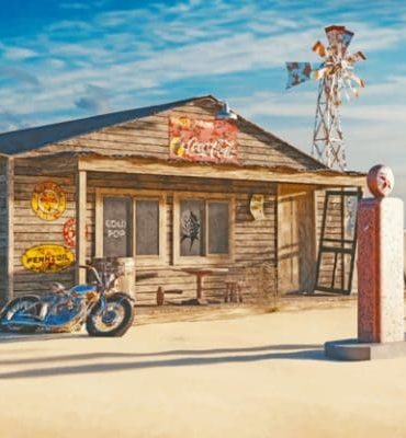 Retro Gas Station Experience Paint By Numbers