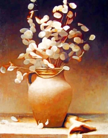 Vintage Flowers Vase Paint By Numbers