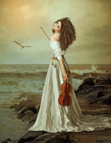 Beachside Violinist Paint By Numbers