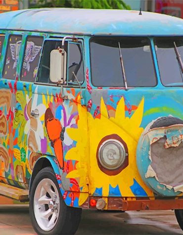 Vintage Volkswagen Camper Paint By Numbers