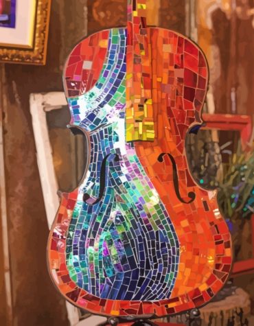 Violin Mosaic Creativity Paint By Numbers