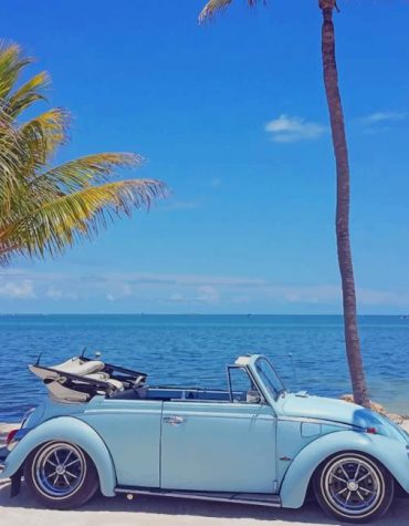 Volkswagen Diamond Blue Beach Car Paint By Numbers