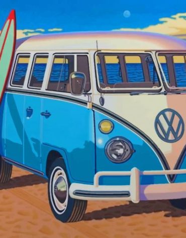 Volkswagen Surf Bus Summer Paint By Numbers