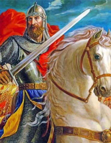 Warrior King with Sword Paint By Numbers