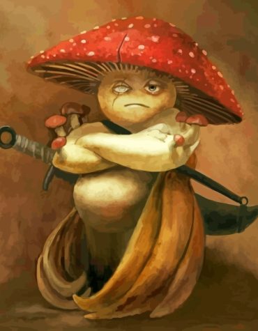 Warrior Mushroom Adventure Paint By Numbers