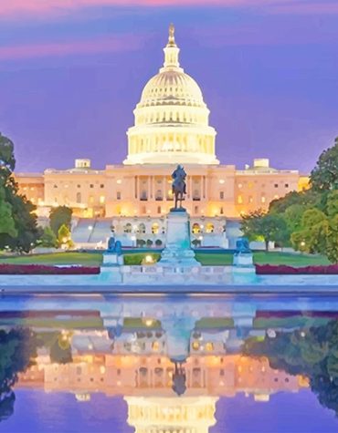 Washington DC Night Scene Paint By Numbers