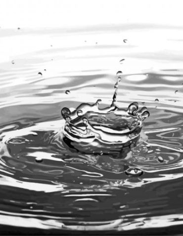 Black White Water Drop Paint By Numbers