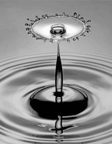 Black and White Water Drop Paint By Numbers