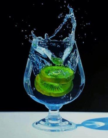 Kiwi in Water Paint By Numbers