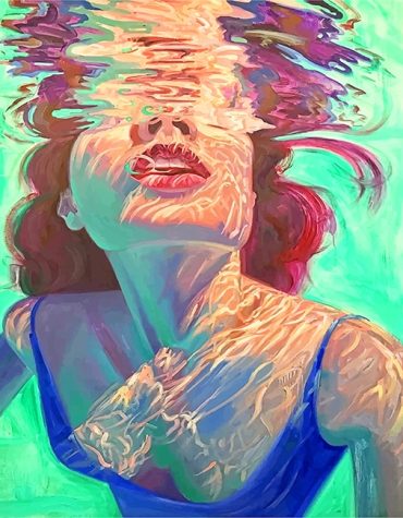 Woman in Water Pool Paint By Numbers