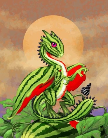 Dragon Watermelon Fantasy Paint By Numbers