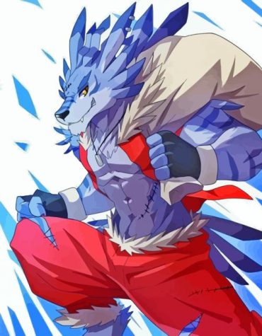 Weregarurumon Data Squad Paint By Numbers