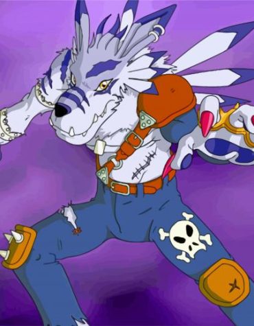Weregarurumon Digimon Adventure Paint By Numbers