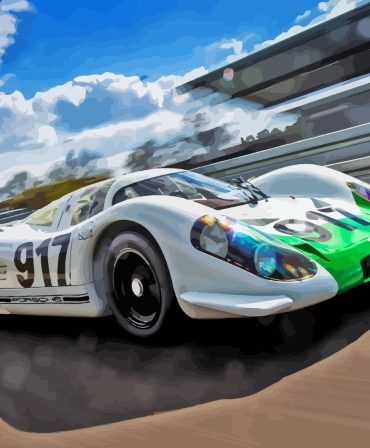 White Porsche 917 Car Paint By Numbers