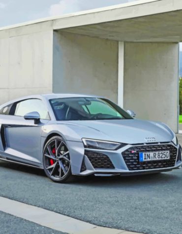 Audi R8 Gray Sportscar Paint By Numbers