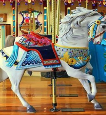 Majestic White Horse Carousel Paint By Numbers