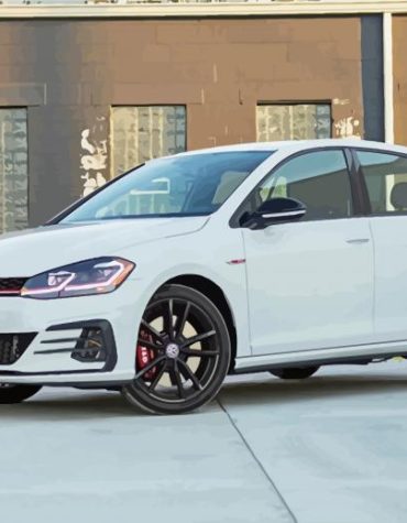 White VW GTI Paint By Numbers